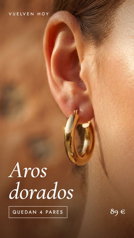 Historia de la tienda: «Aros dorados. Quedan 4 pares»