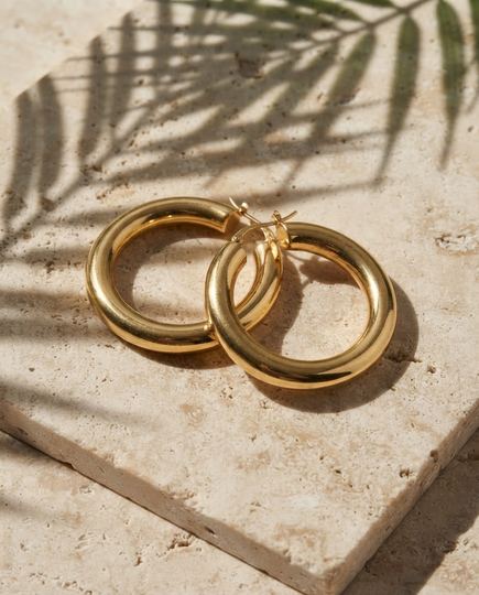 Pieza 3: los aros sobre una piedra, con la sombra de una palmera